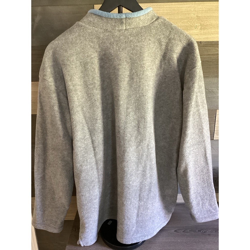 Craft & Barrow Sport Fleece Snowman Sweatshirt Large Grey - Picture 6 of 6